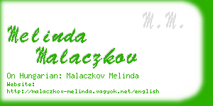 melinda malaczkov business card